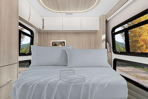 Miniatura 91 de Sábanas extra largas de tamaño individual XL para dormitorio, sábanas de microfibra súper suave, ropa de cama de lujo de hotel, sábanas de Azul