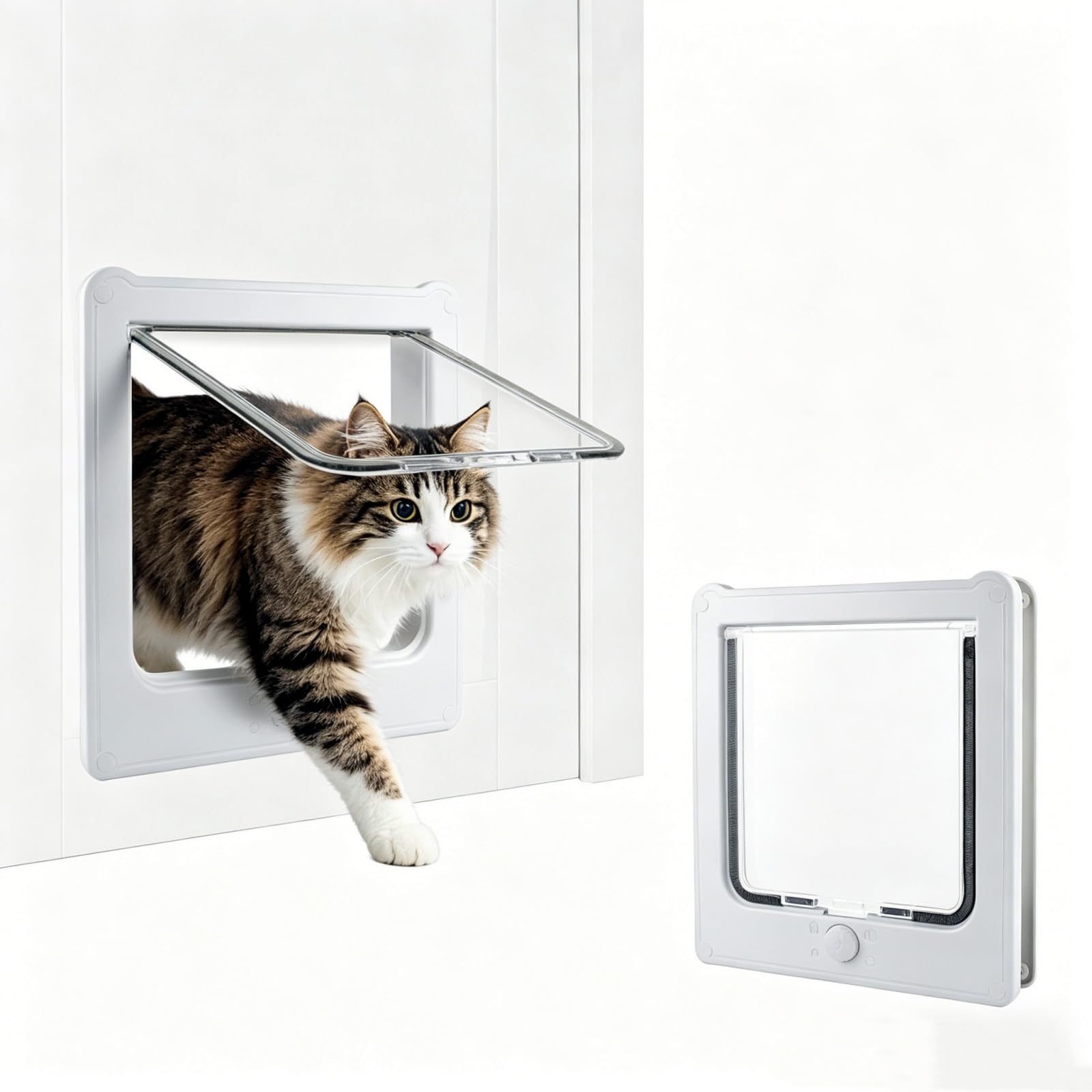 ◆Cat◆ Amazon.com : NAMSAN Cat Door Interior Door, White, Flap Opening