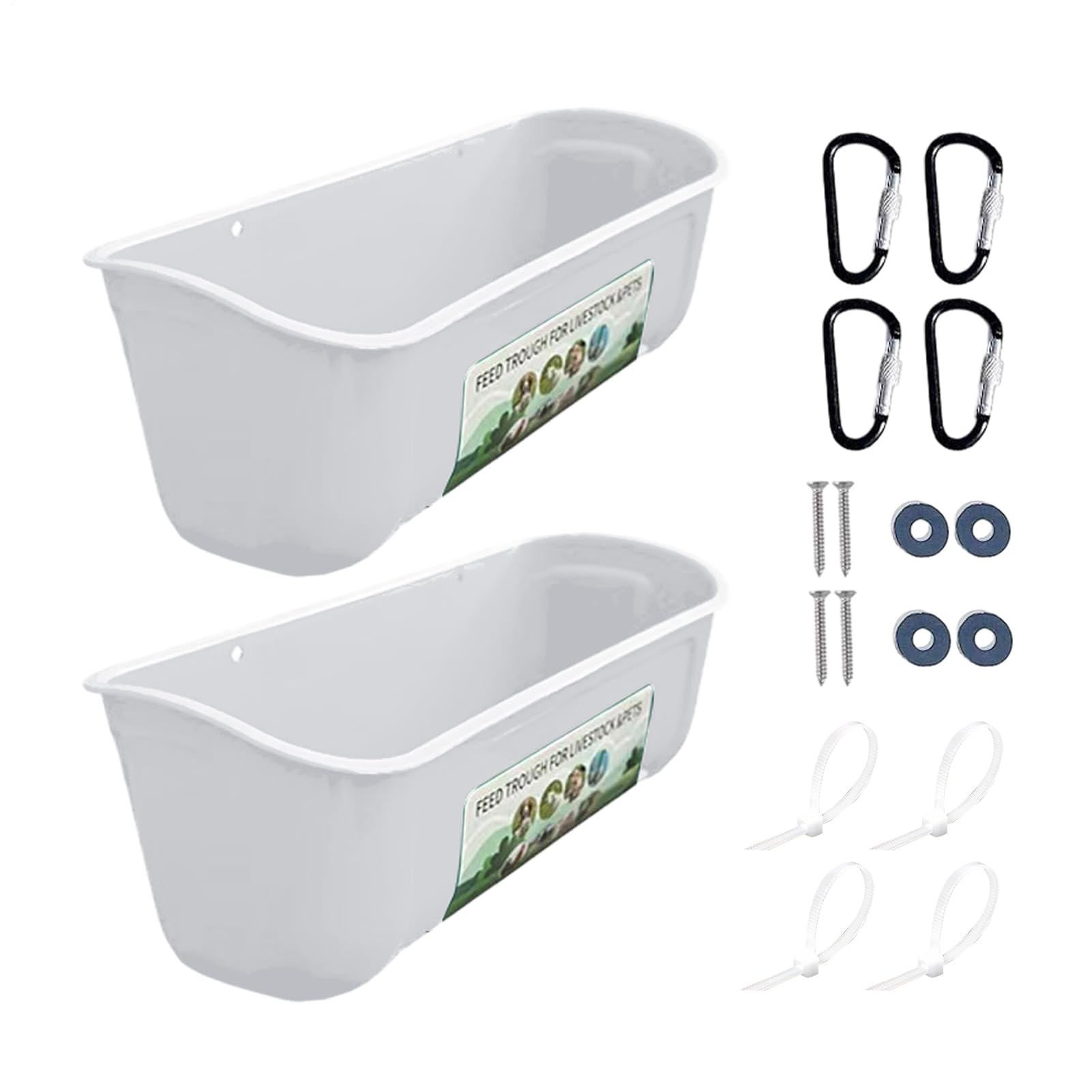 Trough Chicken Feeder Feeding Container Clips