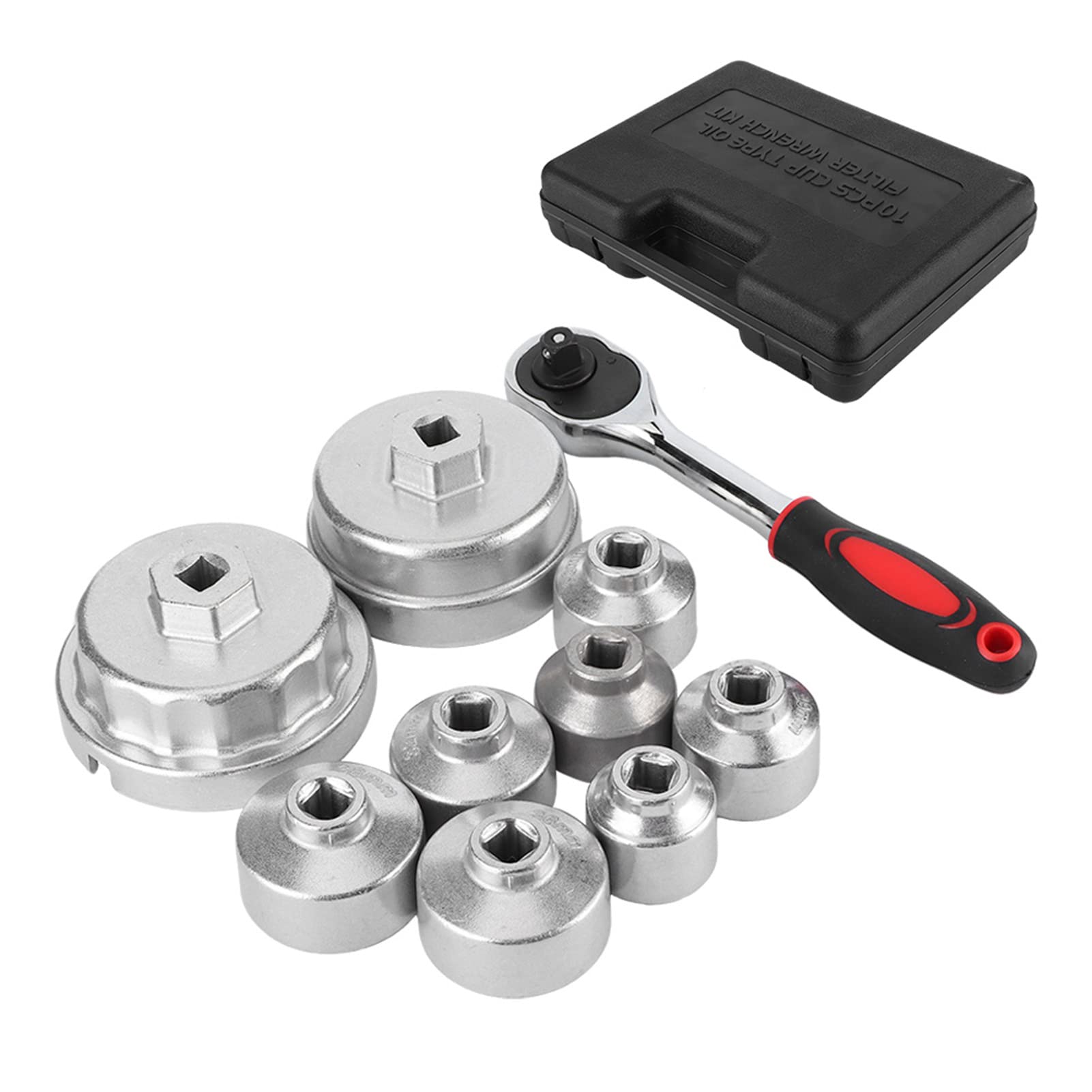Llave para Filtro de Aceite, 10 Piezas Juego de Extracción de Filtro de Aceite Llave para Filtro de Aceite Extractor de Casquillo Herramienta de Extracción de Filtro de Aceite