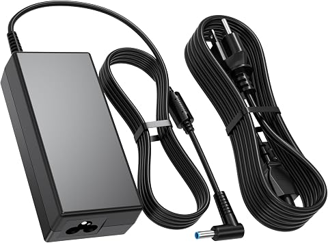 شراء فاخر 65 وات/45 وات متوافق مع شاحن الكمبيوتر المحمول HP - سلك محول الطاقة ذو الطرف الأزرق الذكي لحماية الدائرة القصيرة