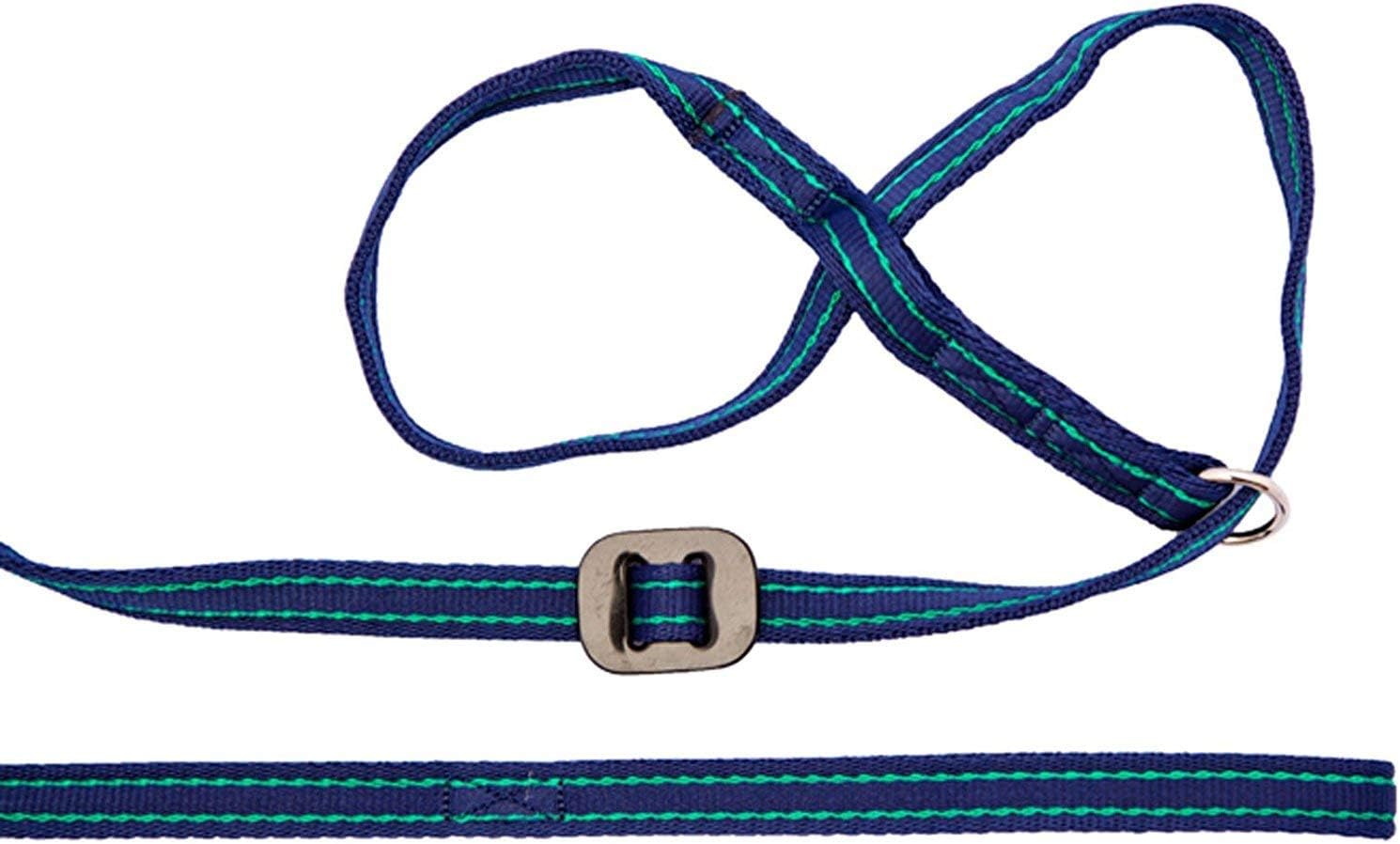 All-In-1 Dog Headcollar & Lead In One - Navy Blue/Jade