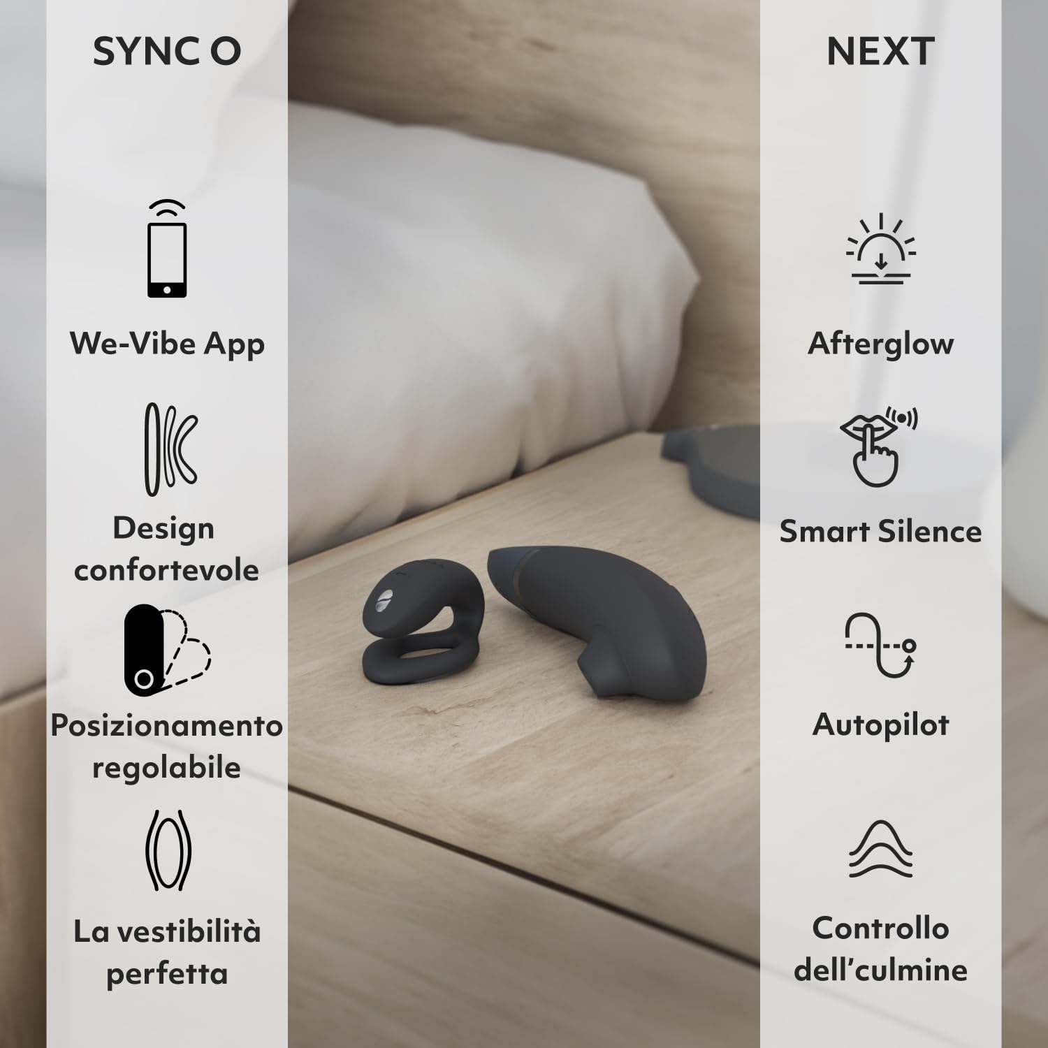 Womanizer Lust & Luxury Kit di Giocattoli Sessuali | Succhia clitoride 3D Pleasure Air & Vibratore per coppia con Telecomando | Sex toys punto G per Donne Coppie