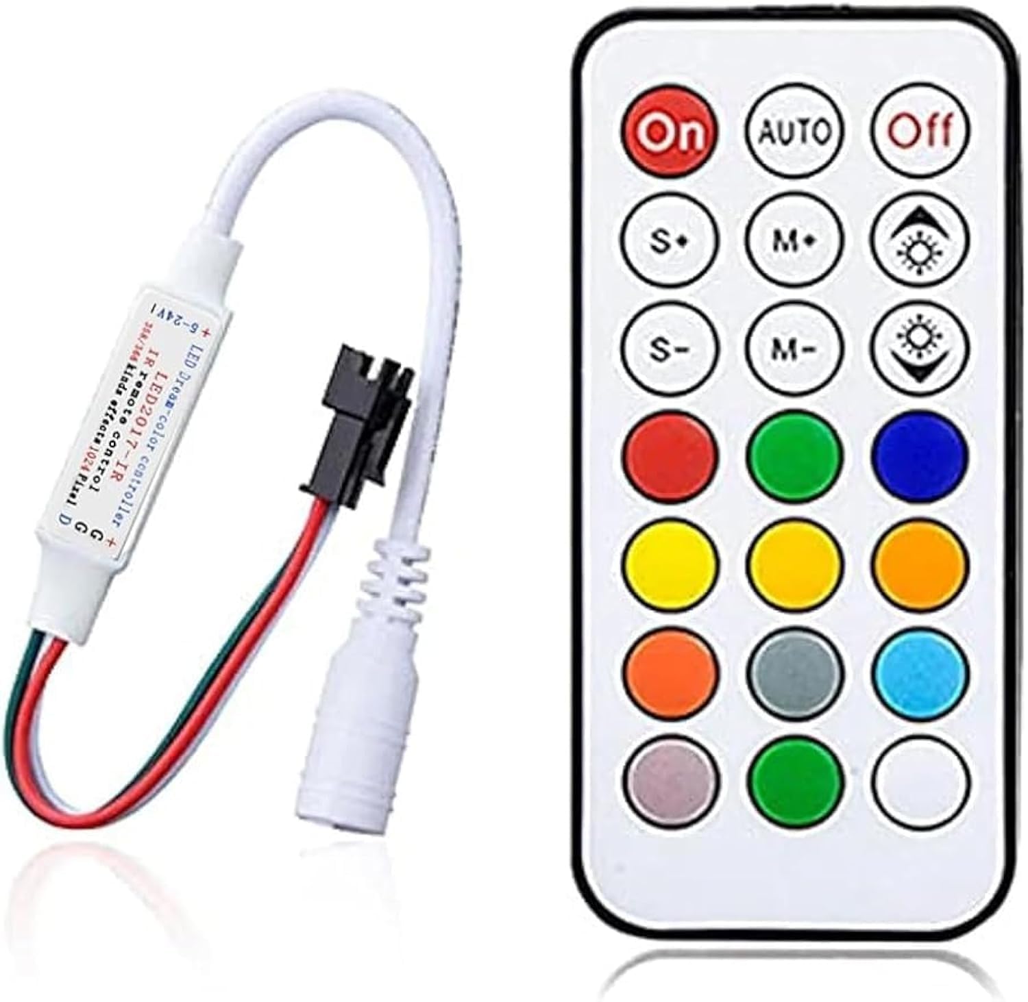 Mini DC5-24V 21 Keys 2811 Remote Control RF Controller for WS2811 WS2812B 2811 2812 LED Strip Light