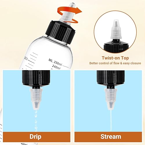 Miniatura 9 de Segbeauty Botellas de tinte para el cabello de 16.9 onzas, 2 botellas aplicadoras de color de cabello medidas recargables de 16.9 fl oz, botella de