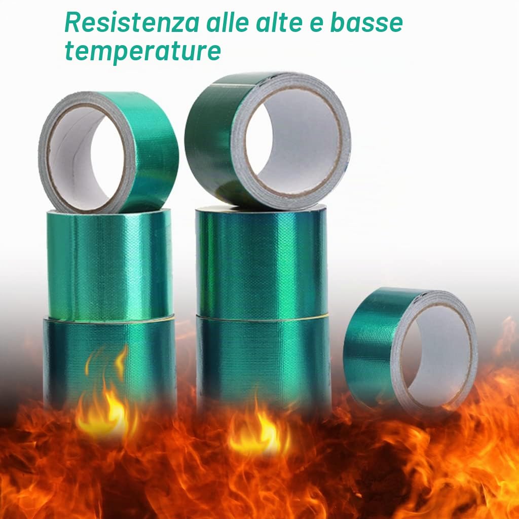 Nastri di Riparazione Impermeabile, 8cm x 10m Nastro Patch Riparazioni Tendone, Nastro Adesivo Telato Forte Ripara Plastica/Telone, per Nastro Adesivo per Tende da Sole in Linoleum…