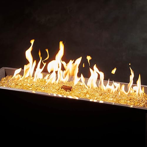 Miniatura 7 de The Outdoor GreatRoom Company Linear Crystal Fire Plus - Kit de quemador electrónico para fogatas (CFP1242DSILP), 12 x 42 pulgadas, propano