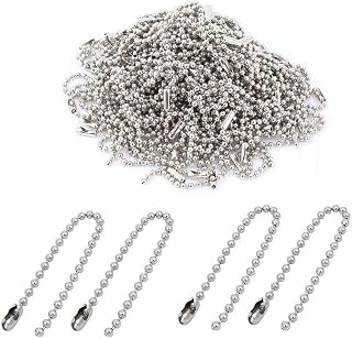 Ball Tag Key Chain Connector 6 Inch Long 2.4mm Bead Dia 120 Pcs