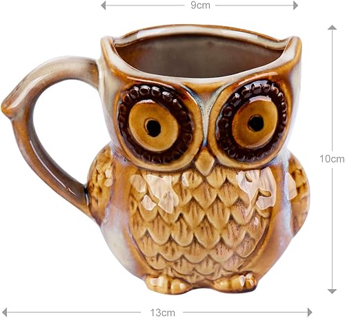 Miniatura 2 de Berry President Taza de café con búho, taza de café de cerámica matutina, taza de té para oficina y hogar, apta para lavavajillas y microondas (12