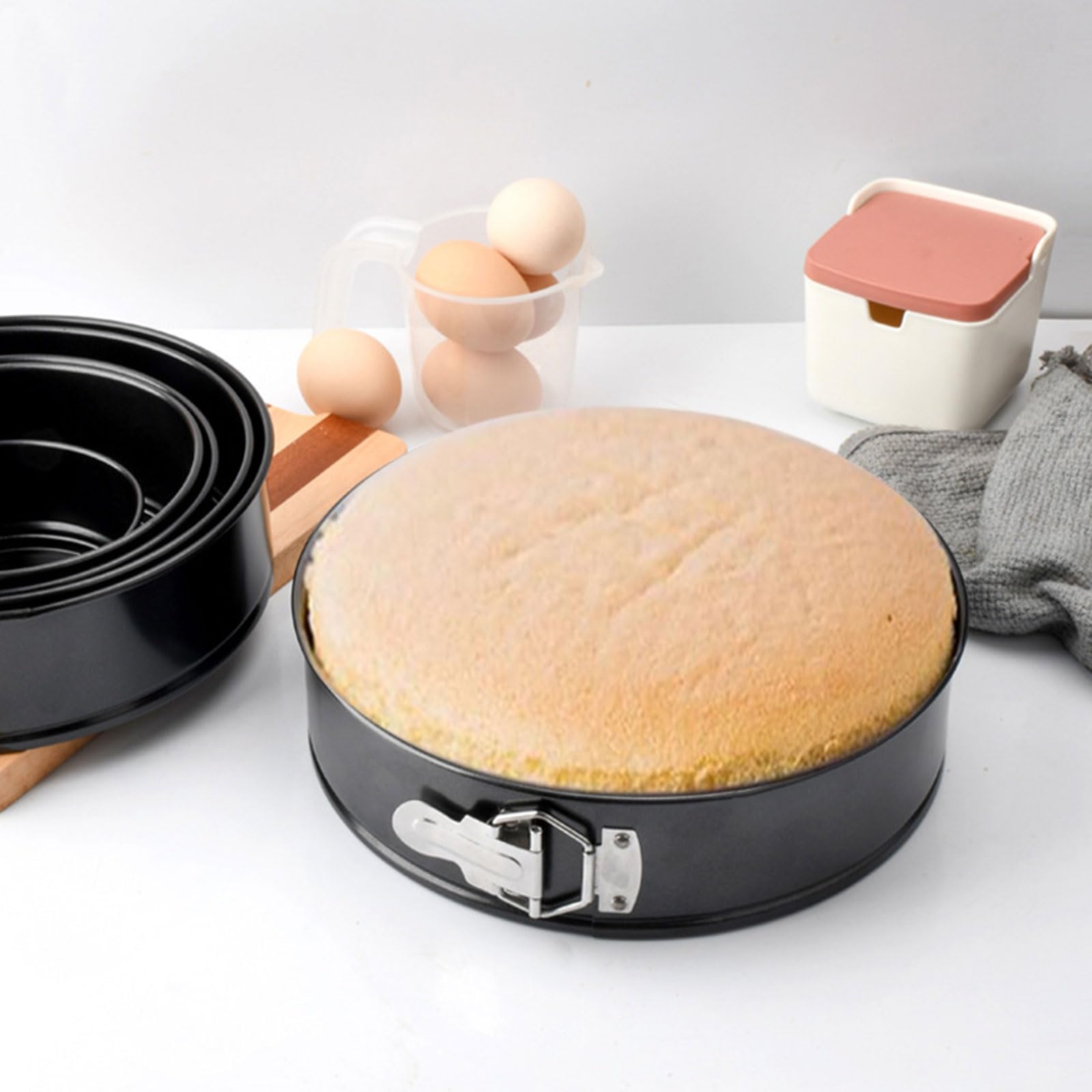 2 moldes para tartas con base suelta, 26 cm, antiadherentes para hornear, moldes de acero al carbono, moldes redondos para tartas de queso, pasteles, quiches