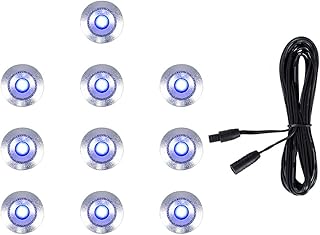 MiniSun Pack of 10 15mm Blue LED Round IP67 R...,