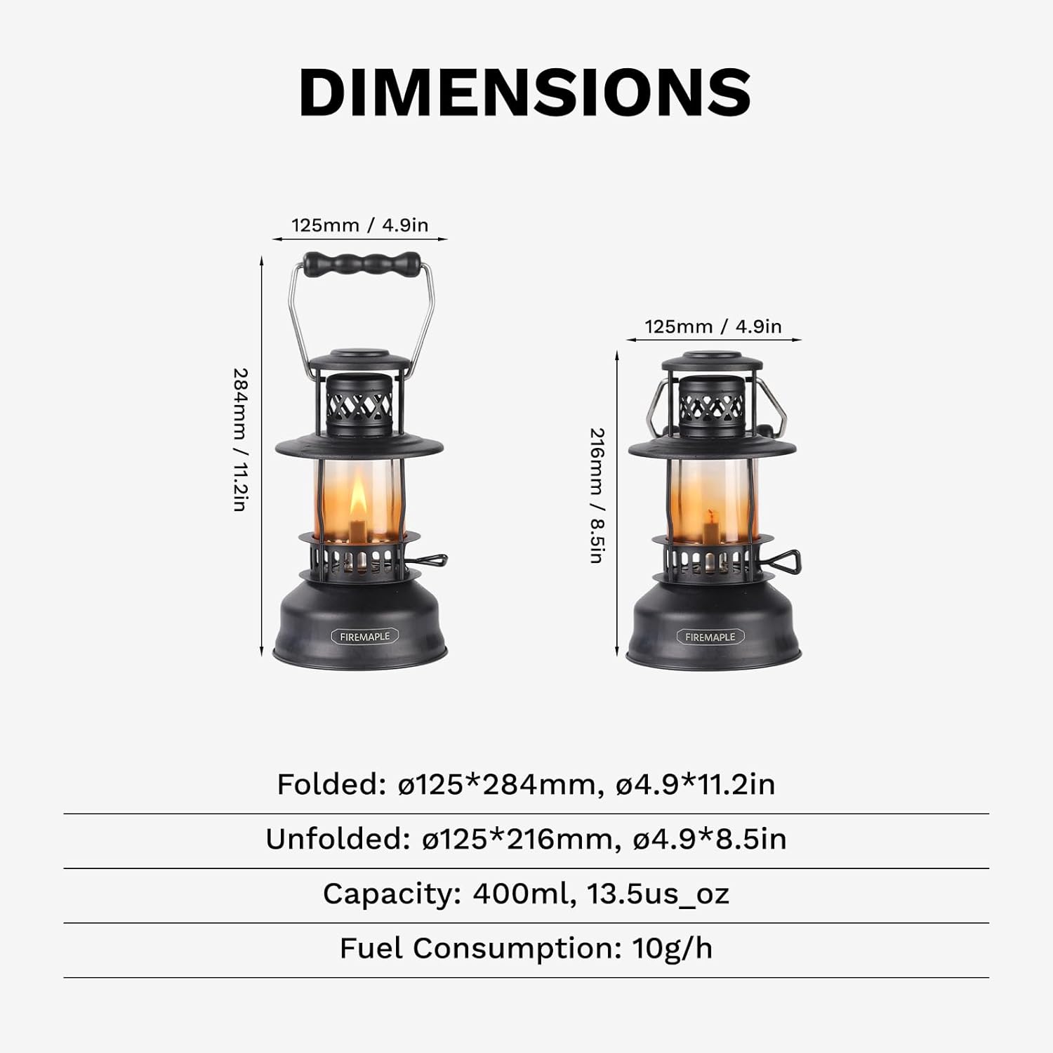 Fire-Maple Voyager Kerosene Lantern - Retro Camping Light, Bushcraft & Emergency Backup (13.5 fl.oz Capacity, 17.8oz)