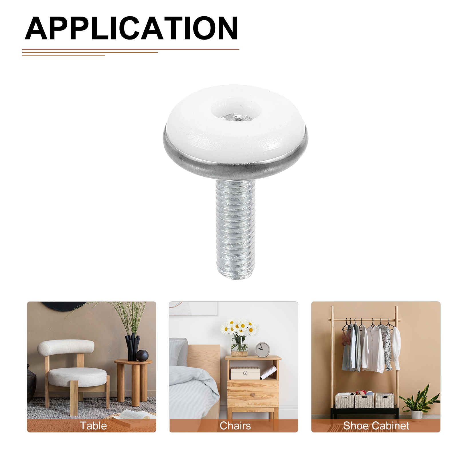 DTGN M8x25x30mm(DxLxOD) Screw on Furniture Glide Leveling Feet, 20Pack, Good for Furniture - Image 4