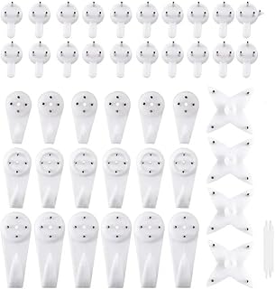 Hardwall Hangers 315 Pack Picture Hangers for Hard Wall Concrete Wall Hanging Photo Frames Drywall Hook Art Painting Display Hangers White for Photos Small Frames Hats Keys