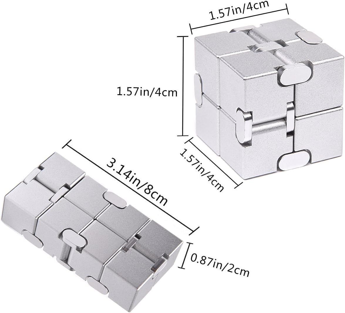 Infinity Cube Fidget Toy, Stress and Anxiety Relief, for ADD, ADHD and Autism, Suitable for Ages Above 3+ 1