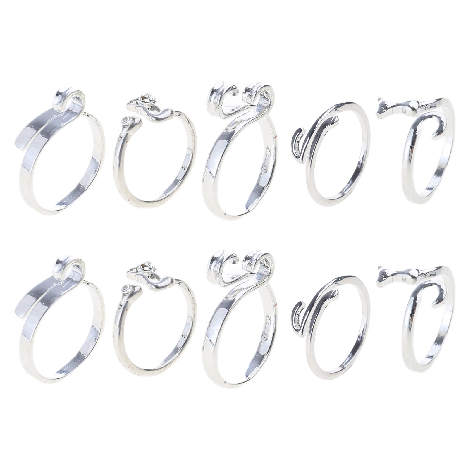 CRFFZ 10pcs Crocheted Rings Set Adjustable Yarn Tension Rings Crocheted Tool for Hand Weaving Versatile Crochet Supplies Adjustable Crochet Tool