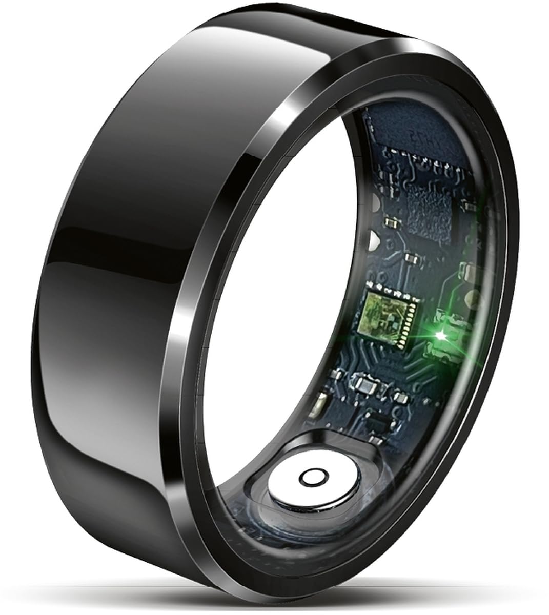 Beafon, Felixx SR6 - Anillo Inteligente, Color Negro, tamaño 10, 62,1 mm, Seguimiento de Fitness, frecuencia cardíaca, Control de la presión Arterial, podómetro, IP68, Bluettooth, Acero Inoxidable