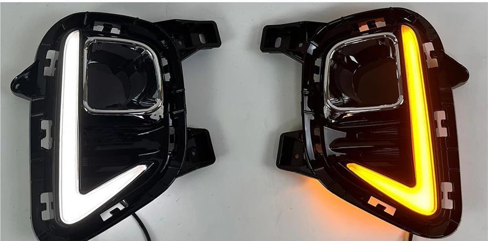 Intermitentes Automóviles 2 uds iluminación automática para Kia para Sonet 2020 2021 luz circulación diurna luz antiniebla LED DRL con señal giro amarilla(Shape A)