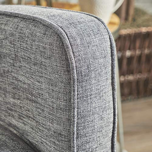 Gdfstudio Christopher Knight Home Calliope Buttoned Fabric Reclining Loveseat, Grey / Black #TOP7