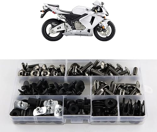 Xitomer Juegos completos de pernos de carenado, apto para CBR600RR F5 2003 2004 2005 2006, kits de montaje arandelastuercascierresclipsojales