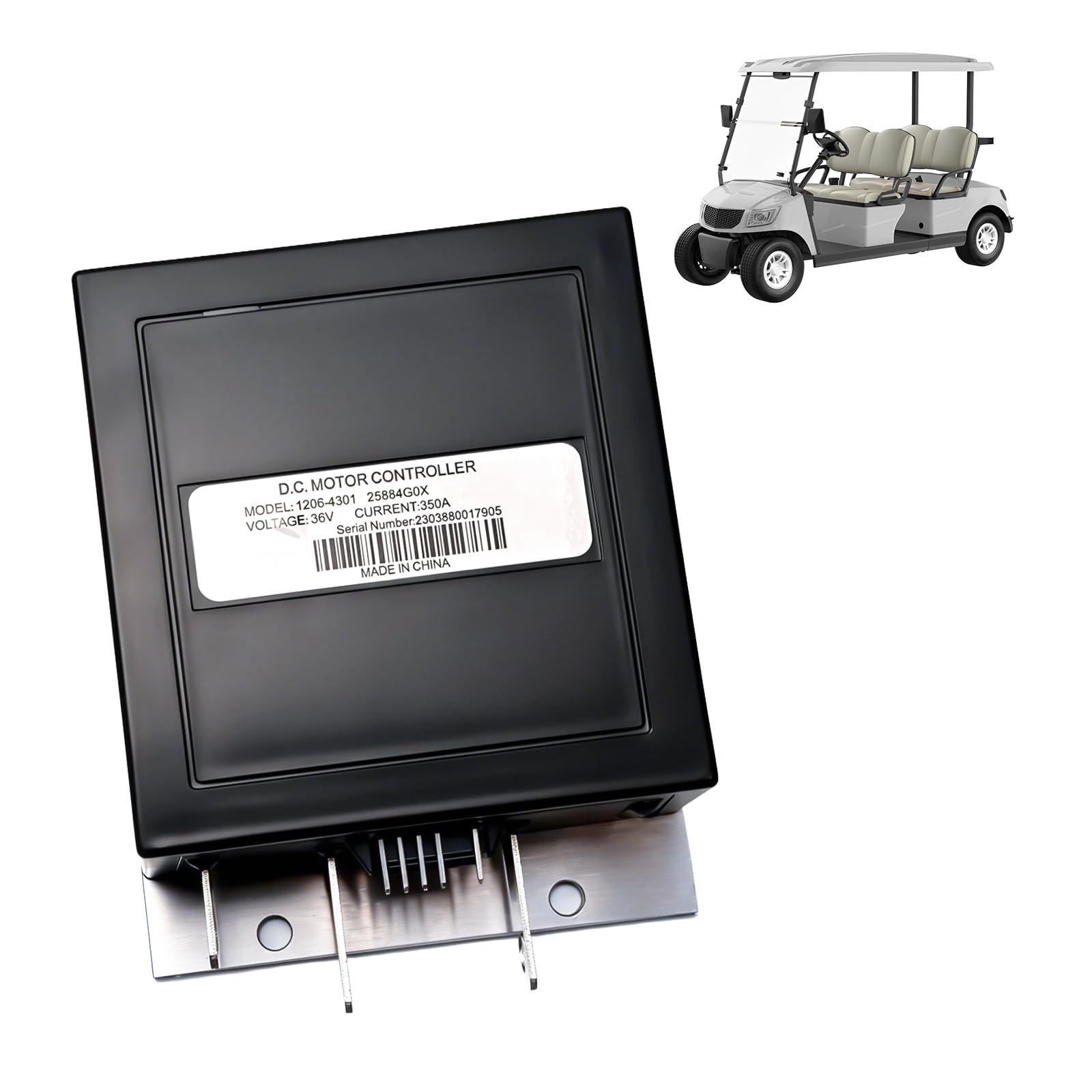 Photo 1 of 1206HB-5201 48V 250A DC Motor Speed Controller for Curtis for EZGO TXT ITS Throttle, Golf Cart Controller for Express S4/L4 for Cushman Hauler 800/1000 for MPT 800/1000 for Terrain 250A 1206HB
