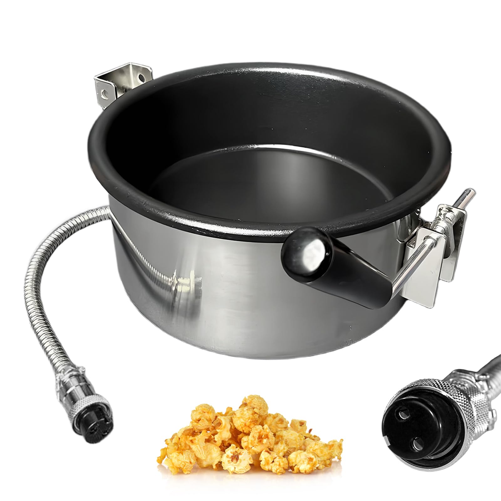 Accessoires Machine à Pop-Corn à Air Chaud, Bol de Chauffe 2 holes-15mm Popcorn Maker Pot de Pièces Machine à Pop-Corn à Électrique pour Maïs, Collation