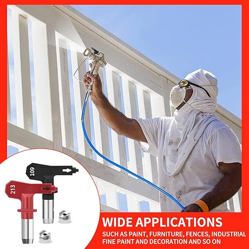 Miniatura 5 de 5 puntas de pulverizador de pintura reversibles, puntas de boquillas de pulverización sin aire y 2 filtros de pistola de pulverización sin aire para