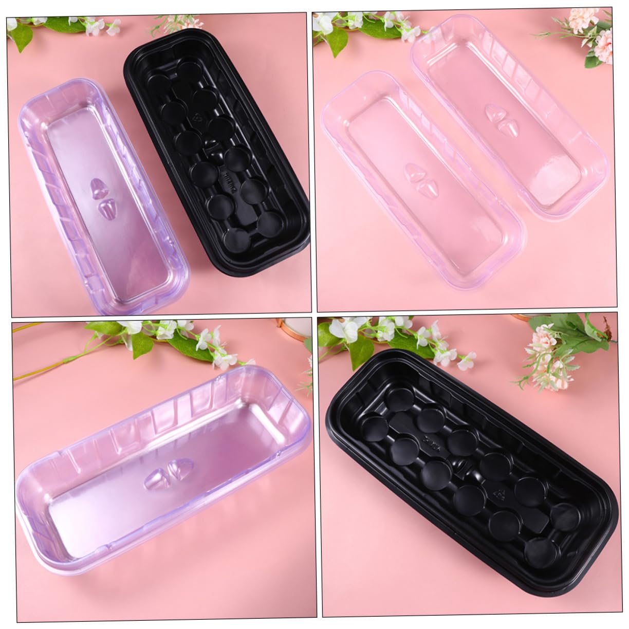 Yardwe 12 Ensembles Plateau de semis boîte de semis Mini planteur Plateaux de Germination des Plantes ensemencement kit Germination kit de Germination Boîtier 12 cellules Pot Plastique
