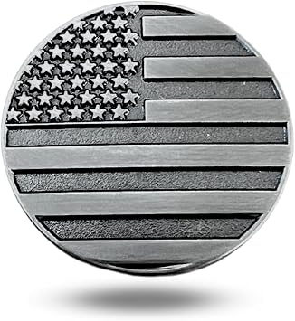 Full Metal Markers American Flag Magnetic Golf Ball Marker with Hat Clip