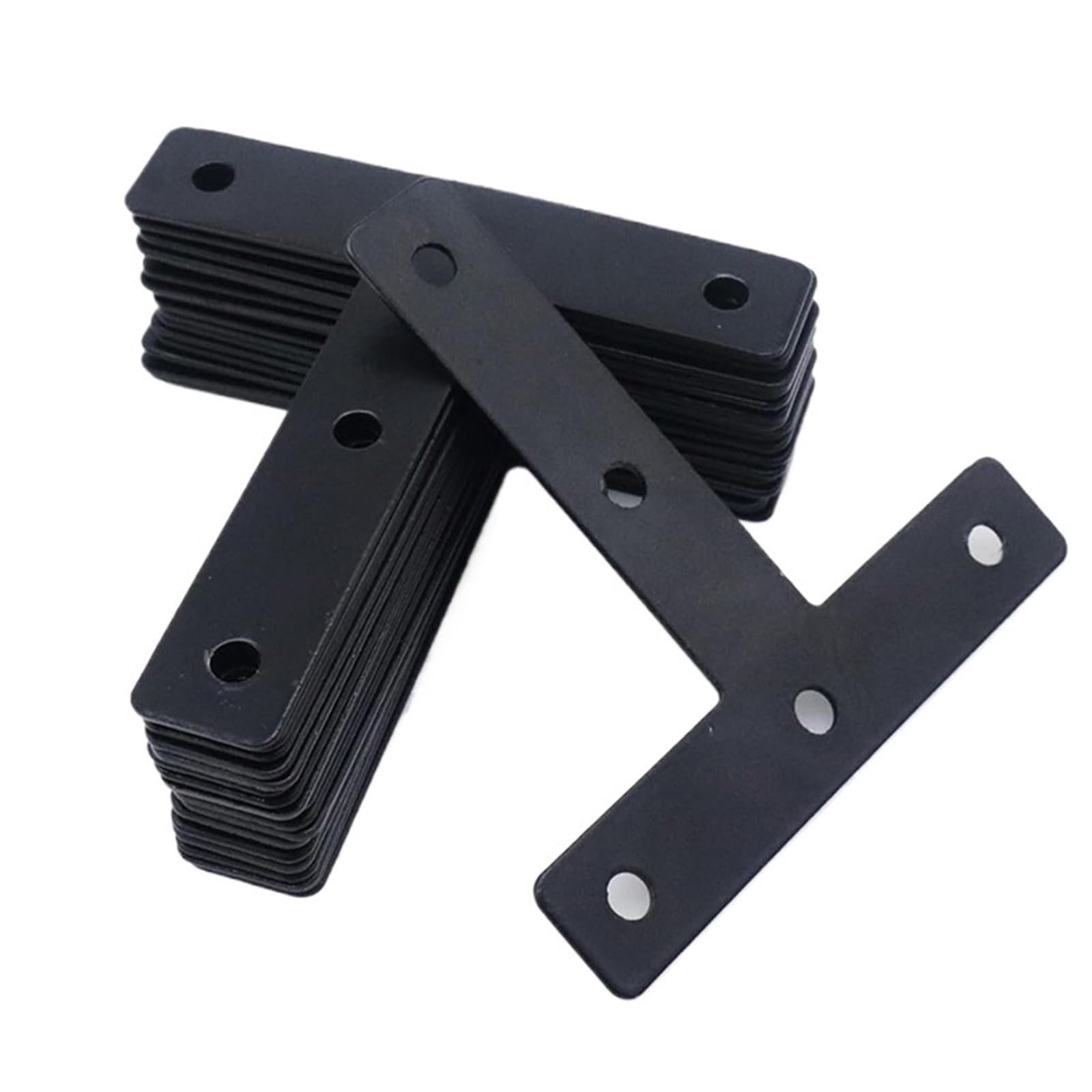 Flat Corner Brace 10pcs T Flat Shape Braces Corner Bracket Decorative Brackets Mending Plate with Screws(50mm(2inch)-10pcs)