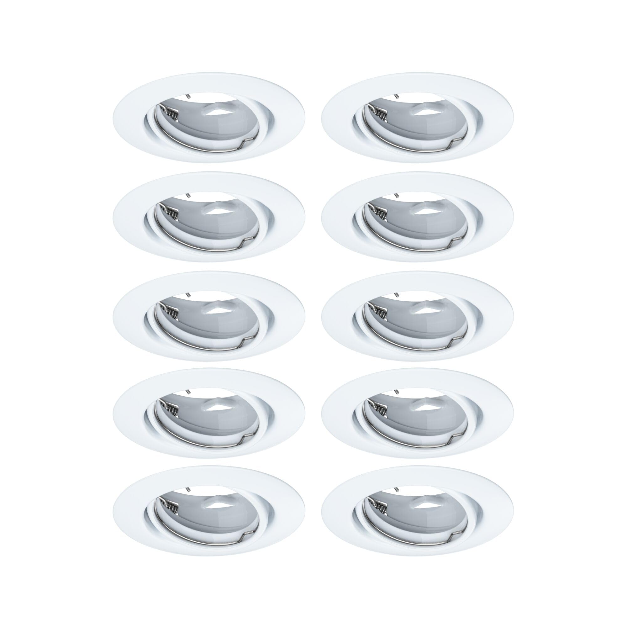 Paulmann 93400 Base encastrés LED rond max. 10 watts Spots encastrés Blanc dépoli lampe encastrée Métal spots pour plafond GU10