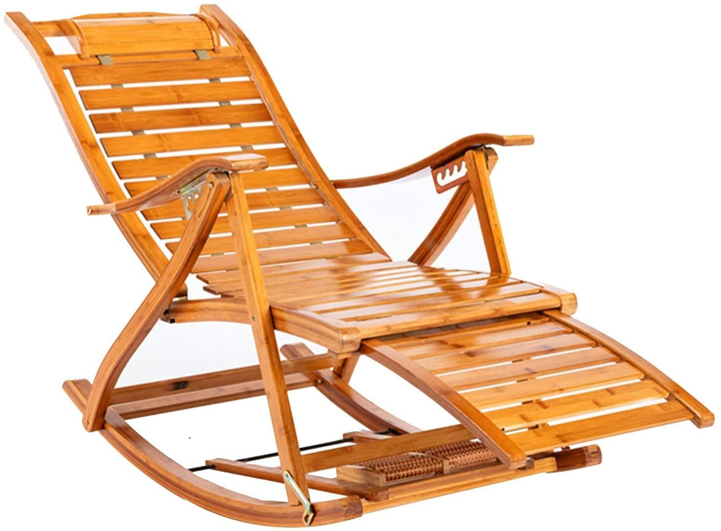 Chaise pliante à bascule réglable avec repose-pieds rétractable pour relaxer vos jambes
