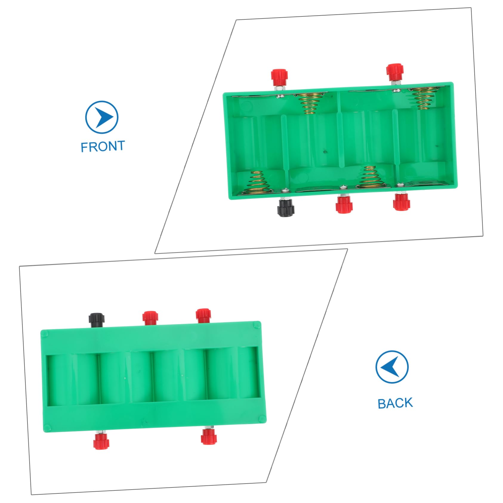 SHINEOFI 5 Pezzi Portabatterie Elettrica per Esperimenti Didattici Strumento per Insegnamento e Sicura Leggera e Portatile per Laboratori e Scuole