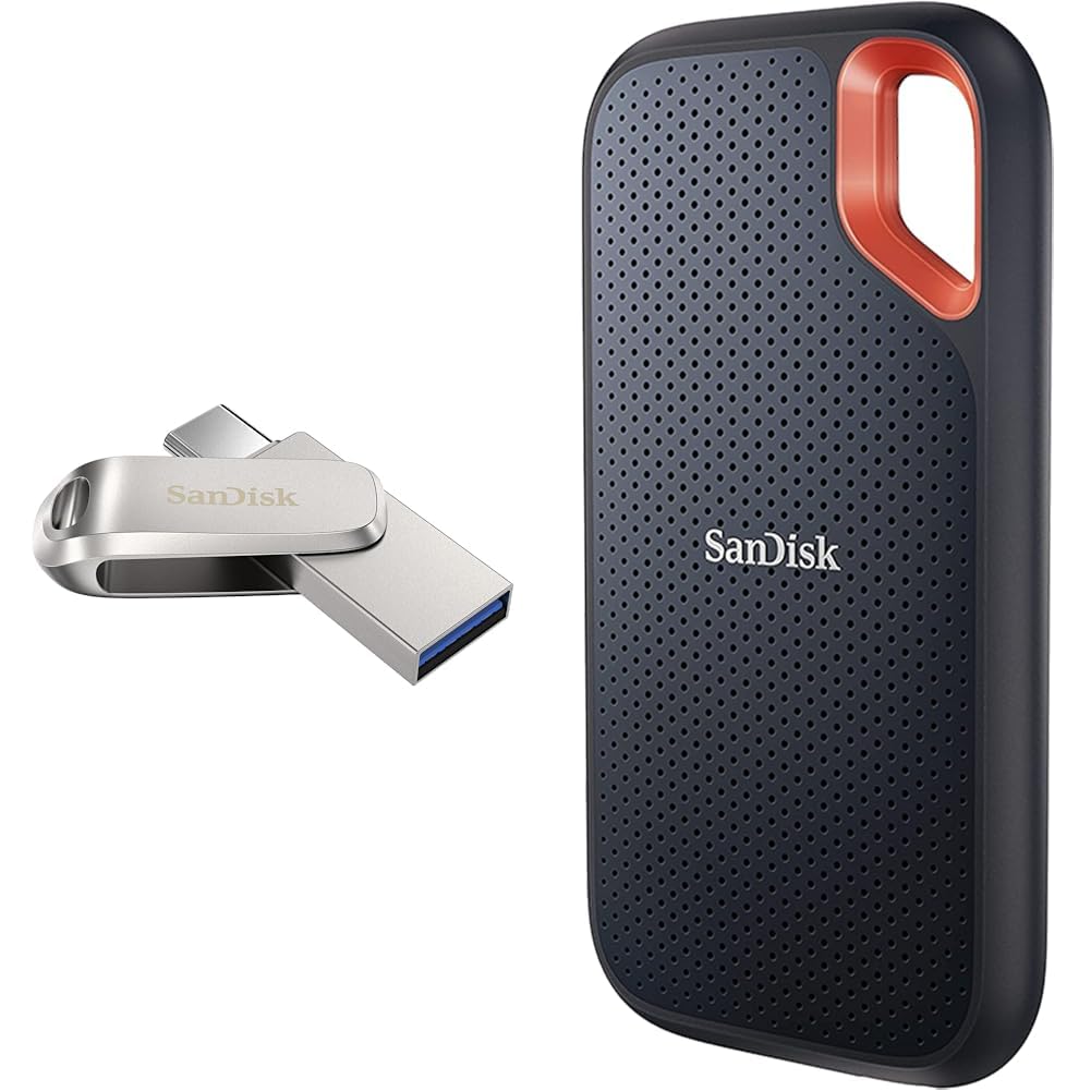 SanDisk Ultra Dual Drive Luxe USB Type C 1TB Flash Drive (Silver