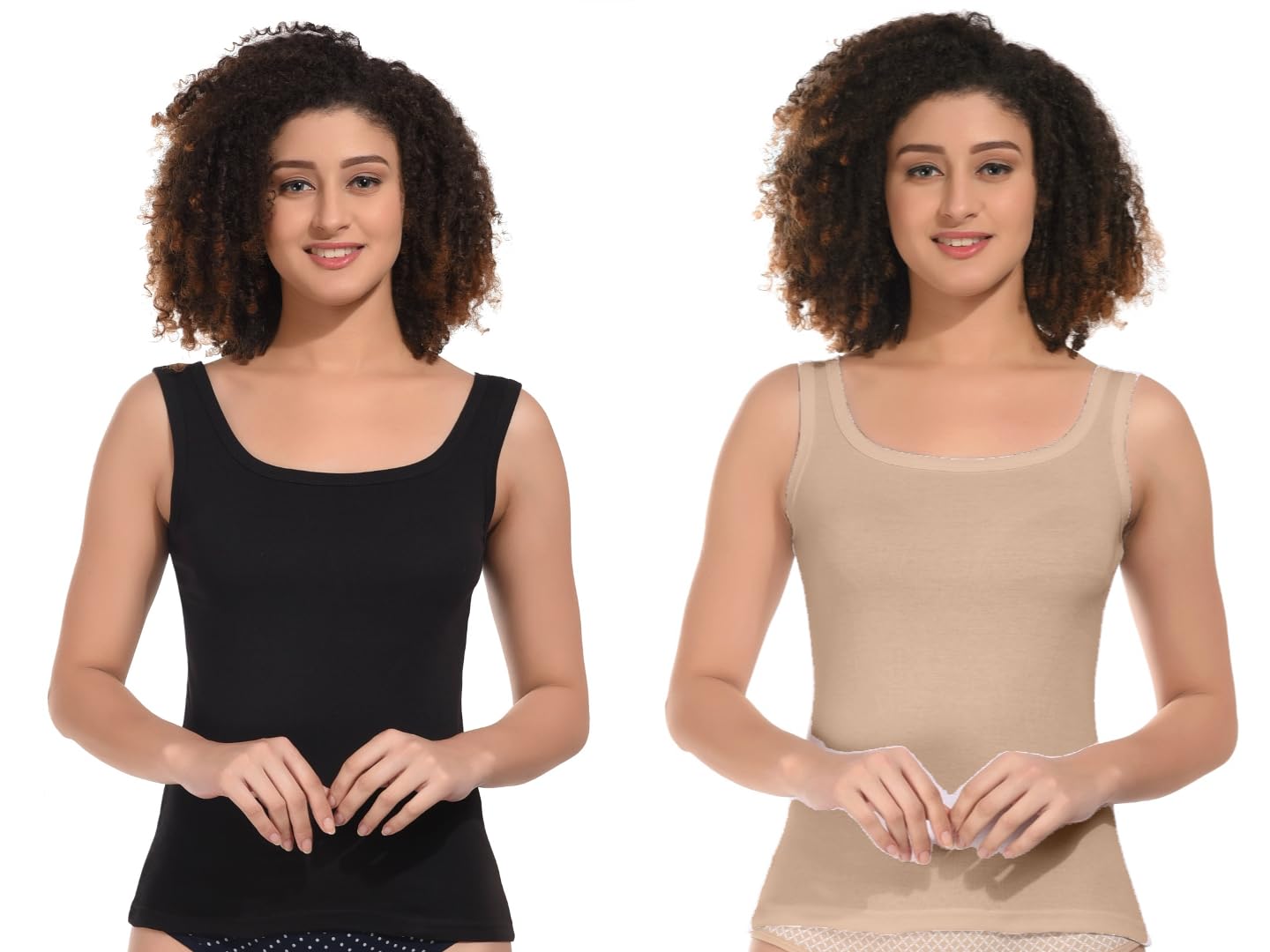 Solid Square Neck Sleeveless Casual Ribbed Regular Cotton Tank Top for Women | Tops for Women | Tops for Jeans for Women | Korean Tops for Women | Trendi Tops for Women | Western Tops-image-47