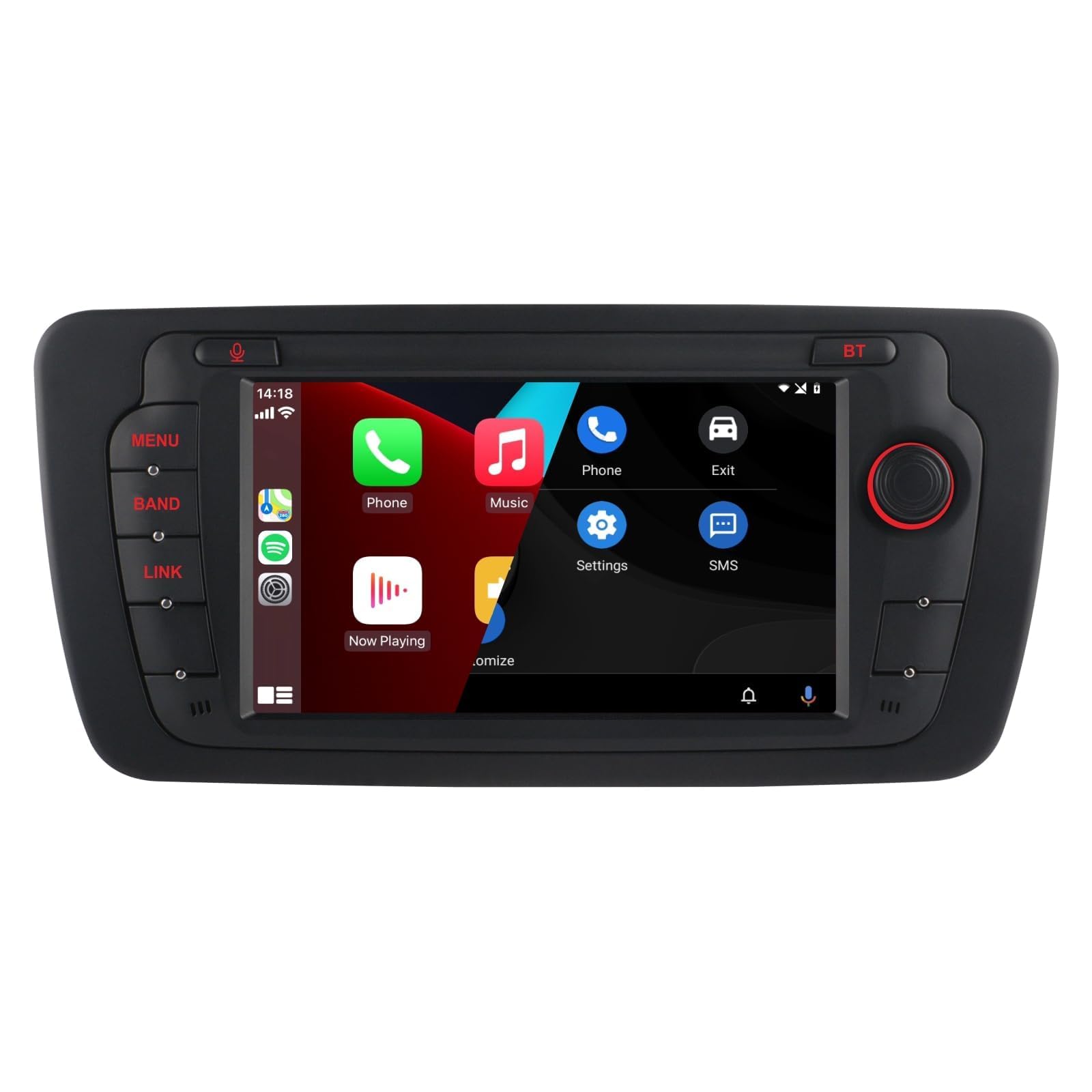Autoradio per Seat Ibiza 6j 2009-2014 Radio Wireless Carplay/Android Auto schermo IPS Touch Screen/Bluetooth/Mirror Link/FM/AM/RDS/USB