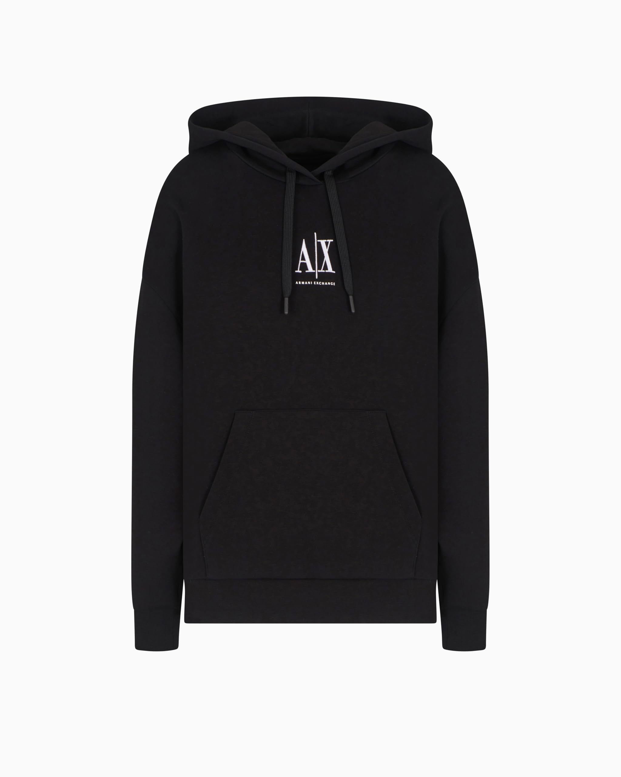 Armani Exchange Icon Project, Embroidered Logo, Hooded, Felpa Con Cappuccio Donna, Nero, S-image