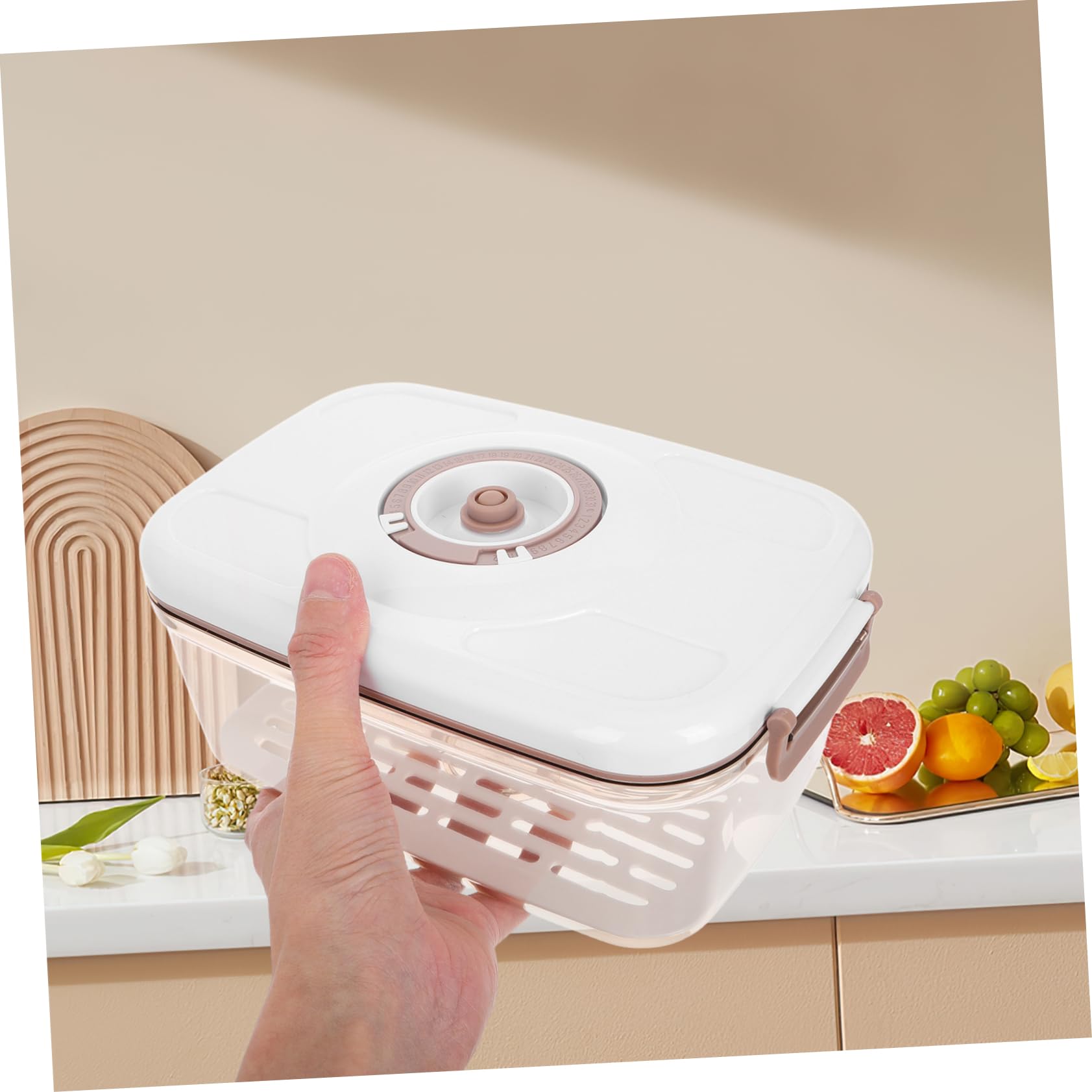 SHOWERORO 1 Set Contenitore Per Alimenti Contenitore Per Sottovuoto Riutilizzabile Scatola Per Pranzo Scatola Scolapiatti Sottovuoto