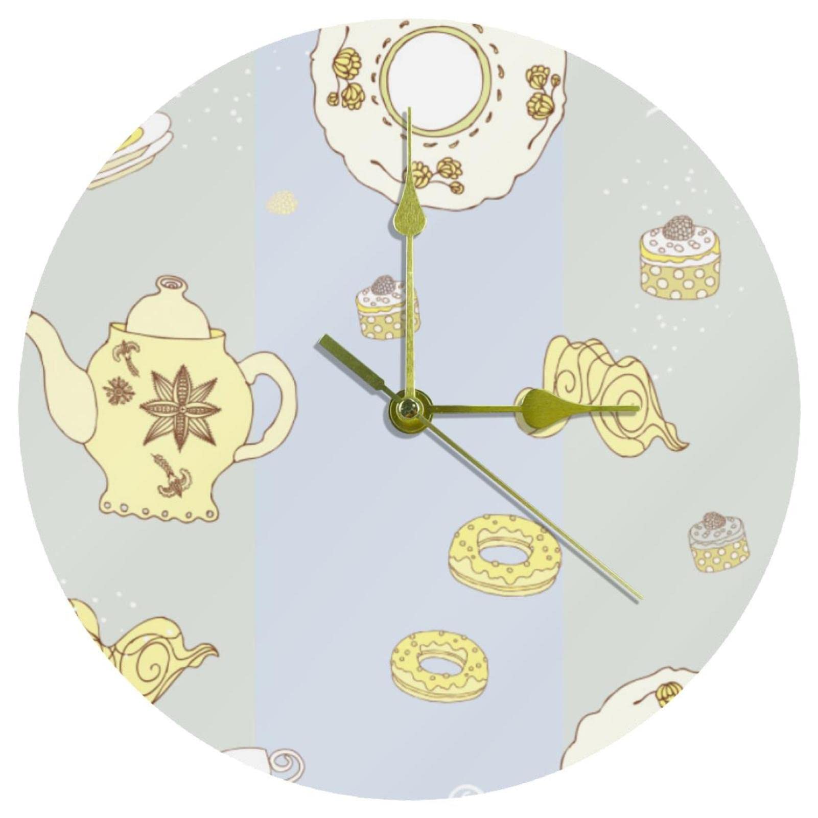Horloge murale 24 cm acrylique fonctionnant à piles pour école et bureau calme
