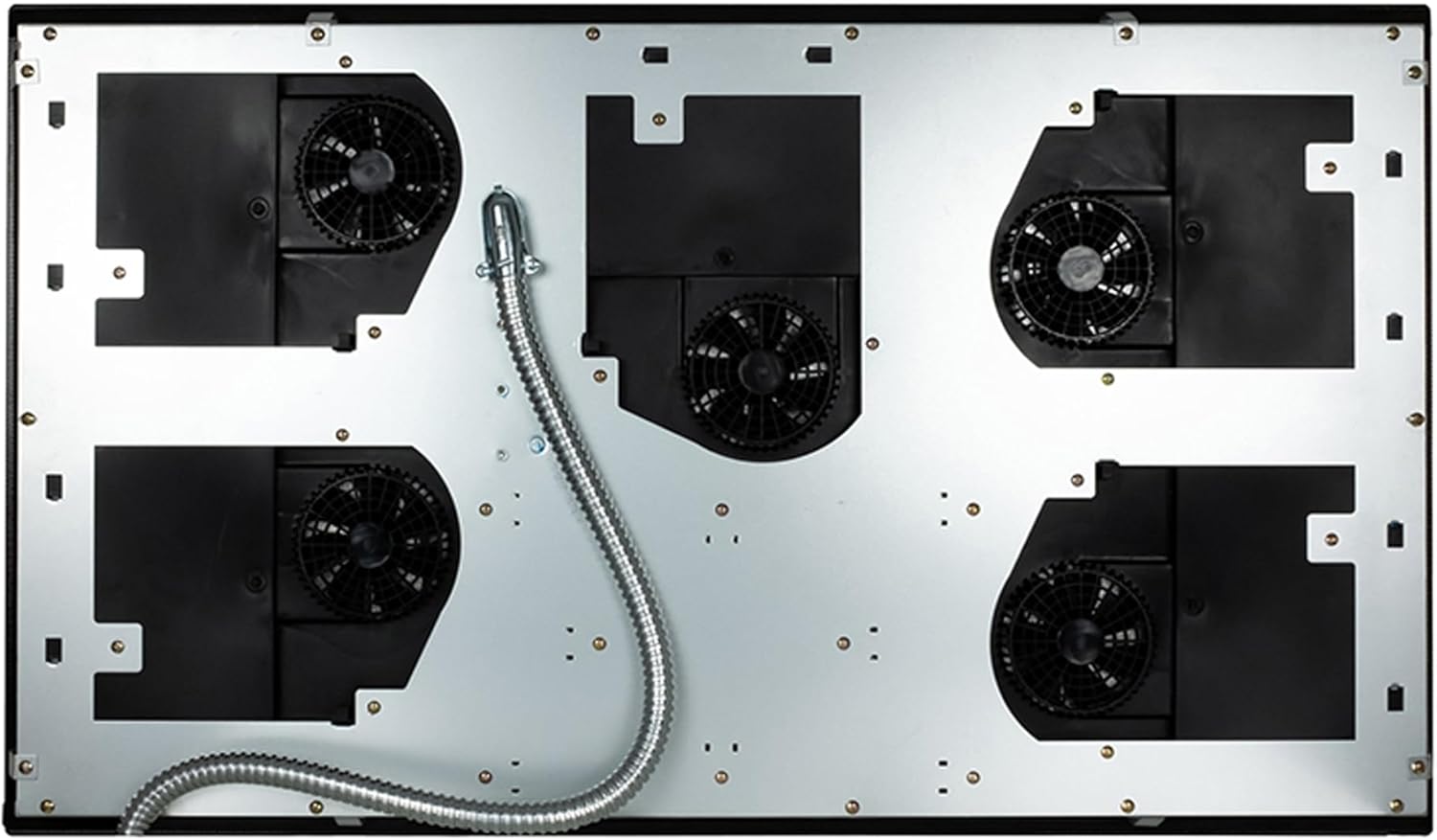 36" Black Ceramic 5-Burner Induction Cooktop with Touch Control