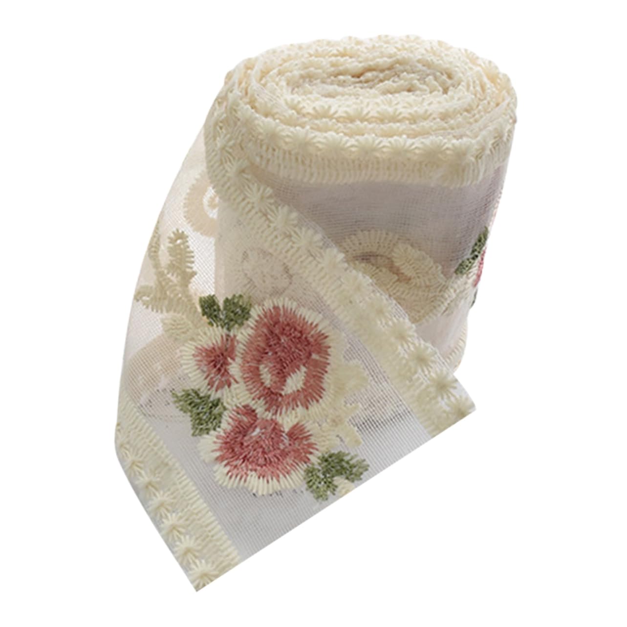 SHINEOFI 5 Di Nastro Di Pizzo Ricamato Floreale Per Realizzare Fiocchi Per Rotolo Di Pizzo Decorativo