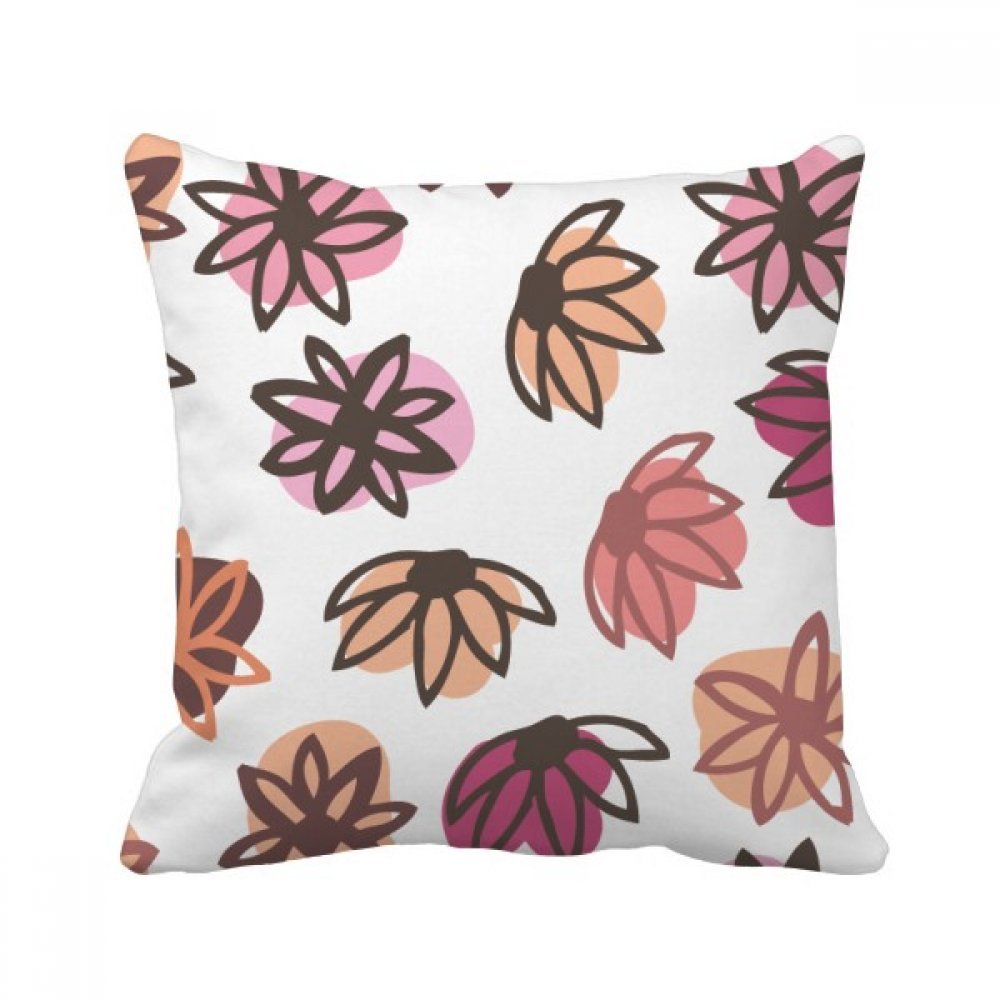 Coussin décoratif 40x40 cm motif d'art abstrait floral idée cadeau esthétique pour la maison