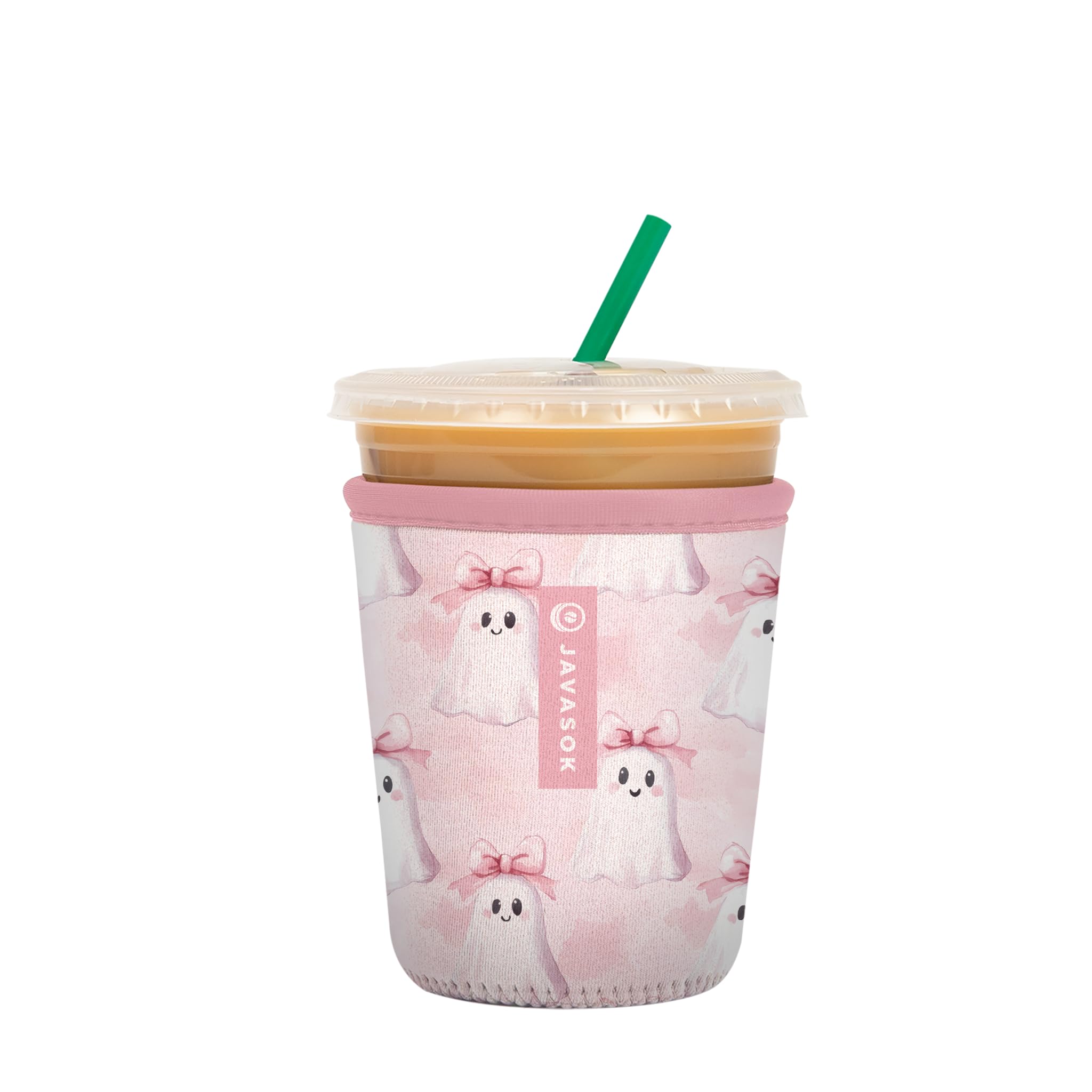 Sok It JavaSok Iced Coffee &amp; Cold Soda Insulated Neoprene Cup Sleeve (Pretty Spooky, Small: 16-20oz)