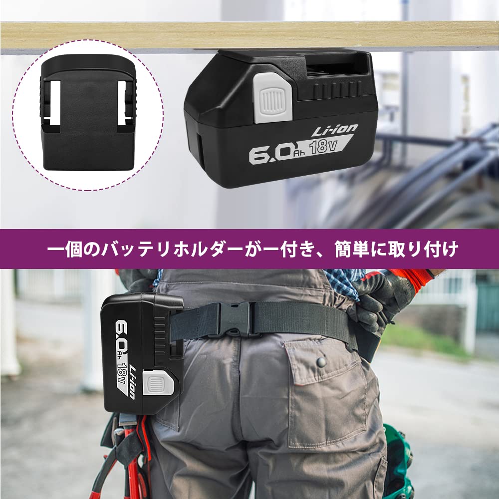 Amazon.co.jp: BSL1860 日立 18v バッテリー 互換 6.0Ah LED残量表示
