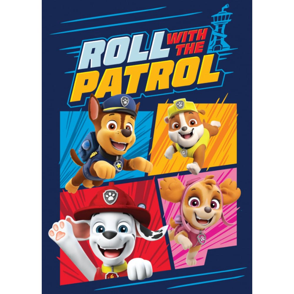 Brandmac Boys Red Paw Patrol Kids Fleece Blanket | Roll With The Patrol Design 140 X 100 Cm