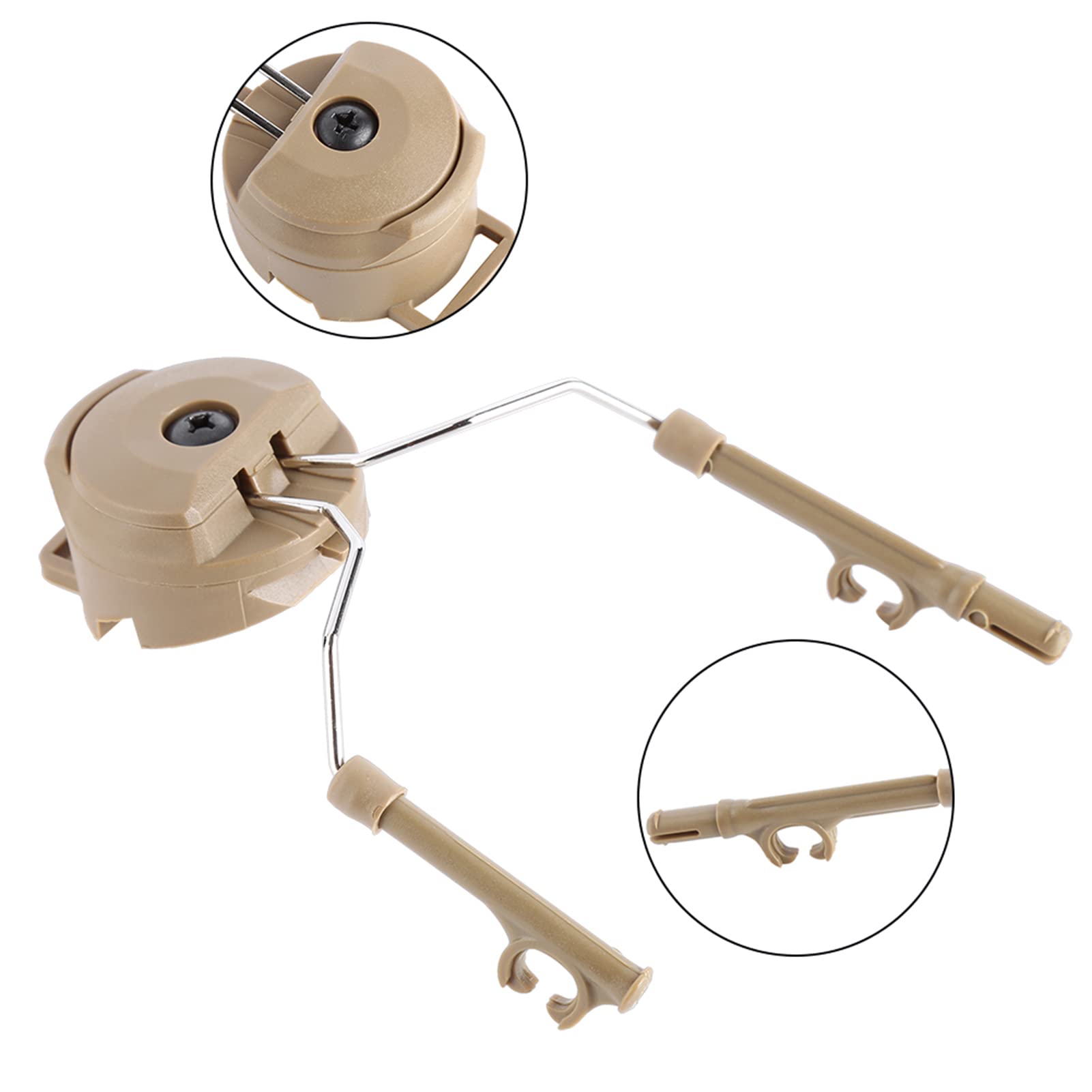 Casco Adaptador Acero Arco del Carril plástico Suspensión Soporte for Peltor Comtac Tan