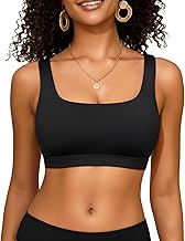 Women Sport Bra Swimsuit Top - Swim Bra Bikini Top Only Scoop Neck Bathing Top 2025 Swimwear