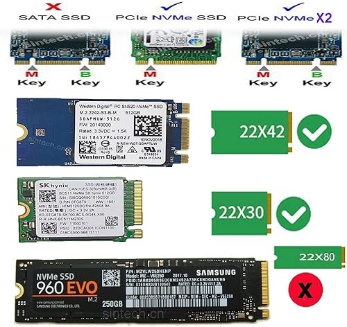 Miniatura 3 de Sintech M.2 NVMe SSD adaptador tarjeta para actualizar 2016 2017 13" MacBook PRO A1708 modelos de barra no táctil (finales de 2016-2017 año)
