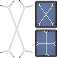 Vista 10 de ZHOUBIN Clips de tirantes para sábanas, correas de cama para cama individual, matrimonial, Queen, King – Mantiene las sábanas en su lugar