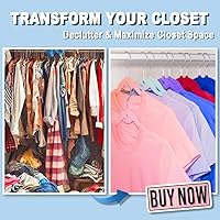 Vista 7 de Perchas de terciopelo multicolor de alta calidad con mini ganchos, paquete de 50 unidades, antideslizantes, perchas para ropa en cascada que ahorran